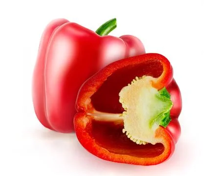 Red pepper isolated on white background Stock Photos