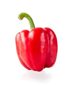 Red pepper isolated on white background Stock Photos