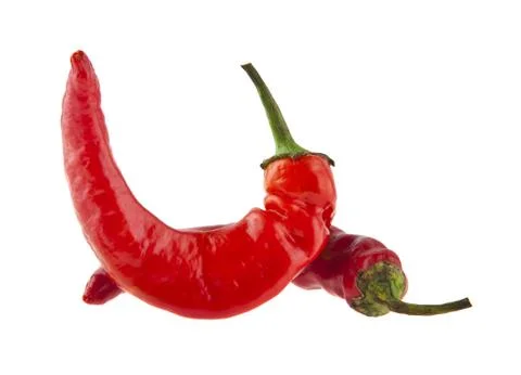 Red pepper isolated on white background Stock Photos