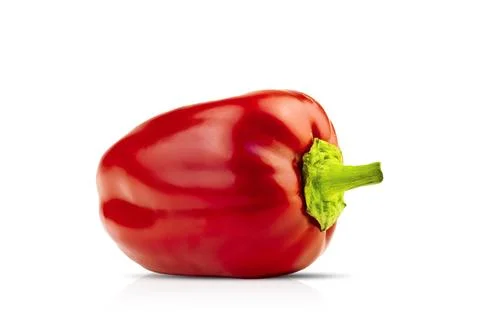 Red pepper is isolated on a white background. Stock Photos