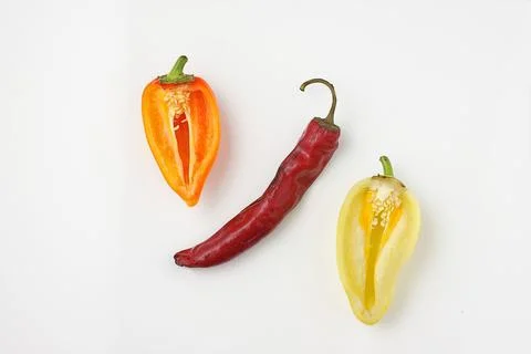 Red pepper isolated on white background 스톡 사진