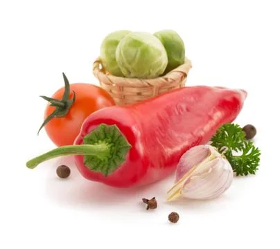 Red pepper isolated on white Stock Photos