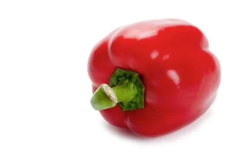 Red Pepper Isolated on White Stock Photos