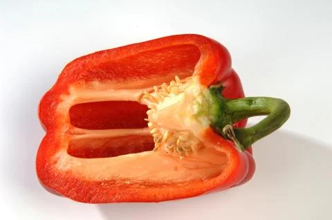 Red  pepper on a light background Stock Photos