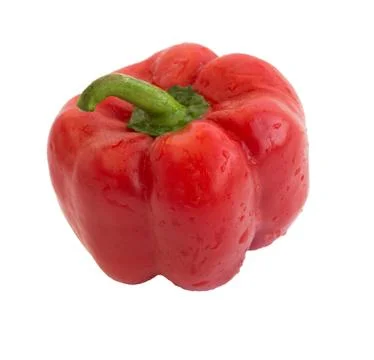 Red pepper over white background Foto stock