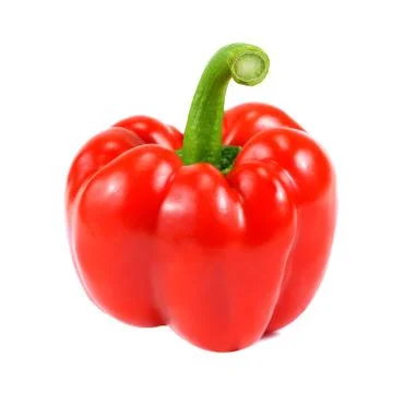 Red pepper over white background Stock Photos