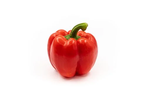Red pepper over white background Stock Photos