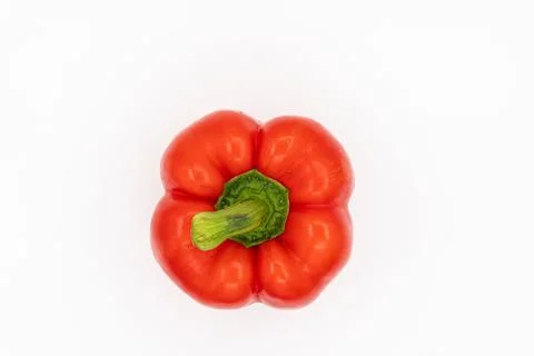 Red pepper over white background Stock Photos