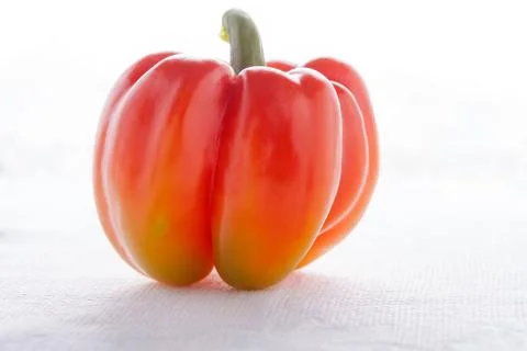 Red Pepper placed on white background Stock Photos