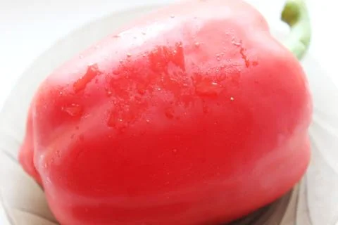 Red pepper on a plate Stock Photos