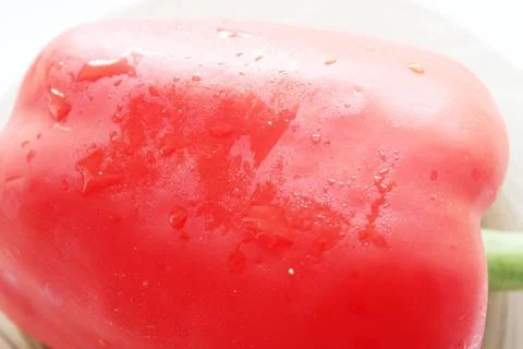 Red pepper on a plate Stock Photos