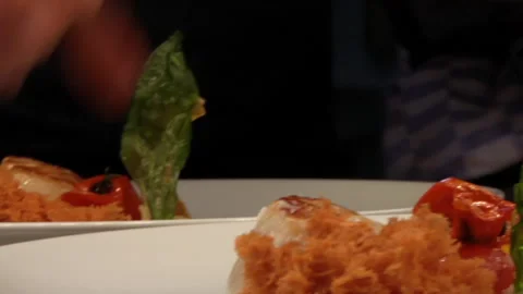 Red Pepper Potatoe Dish Stock Footage 135847163