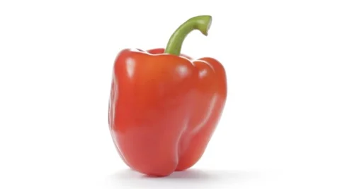 Red pepper rotating Stock Footage 7752027