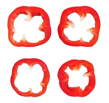 Red pepper slices Фото