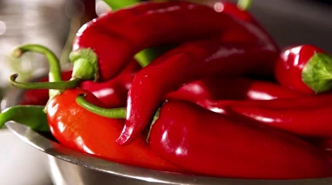 Red pepper in slow motion Stock Footage 67860755
