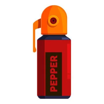 Red pepper spray for self defense protecting from attacker 스톡 일러스트