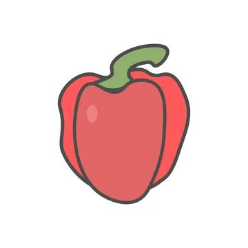 Red pepper vector illustration Stock Illustration