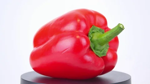 Red pepper on a white background. Stock Footage 123001552