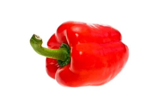 Red pepper, white background Stock Photos