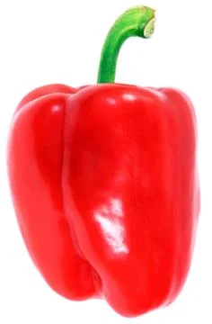 Red pepper with white background Stock Photos