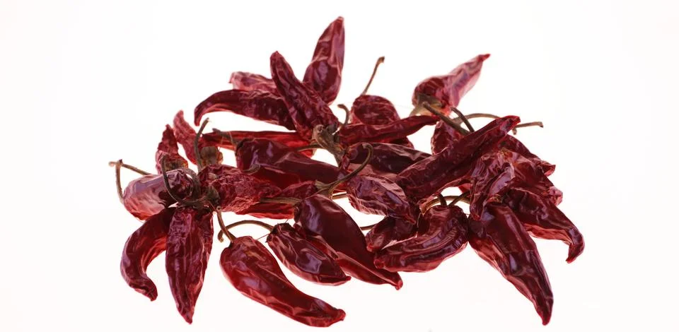 Red pepper on white background Stock Photos