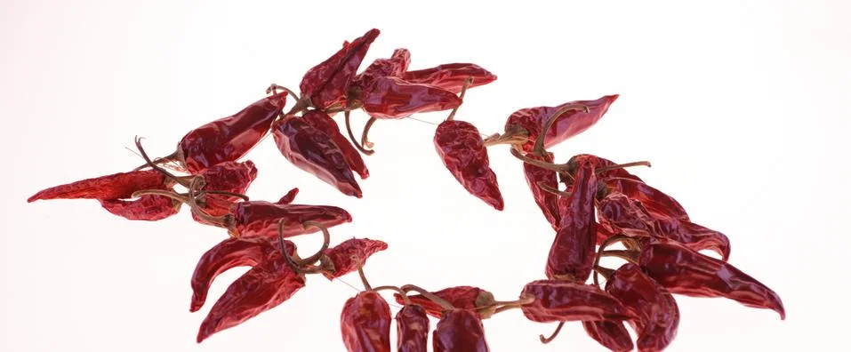 Red pepper on white background Stock Photos