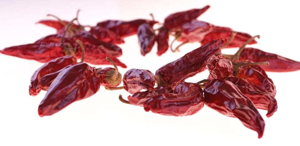Red pepper on white background Stock Photos