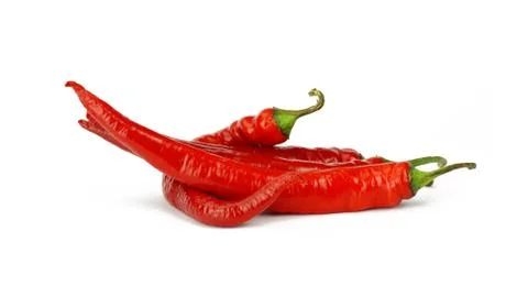 Red pepper on white background Stock Photos