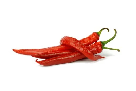 Red pepper on white background Stock Photos