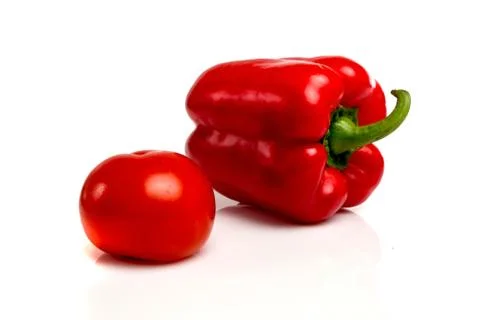 Red pepper on white background Stock Photos