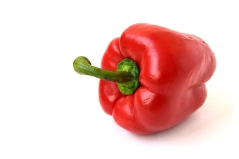 Red pepper on a white background. Vegetable isolated Stock Photos