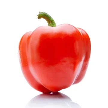 Red pepper on a white isolated background Stock Photos