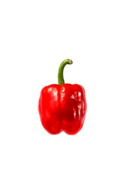 Red pepper on white Stock Photos