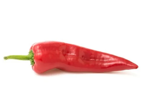 Red pepper on white Stock Photos