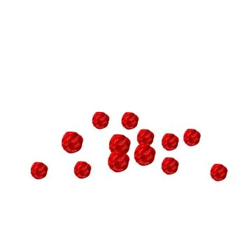 Red peppercorns in flat design. Culinary spice, hot pepper seeds condiment... Stock Illustration