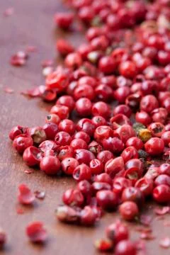 Red peppercorns Foto stock
