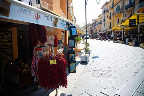 Red pepperoni as a background Stock Photos