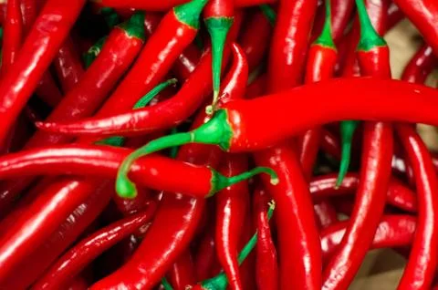 Red peppers background texture of red pepper, hot red pepper, red chili Stock Photos