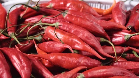 Red peppers Stock Footage 128009728