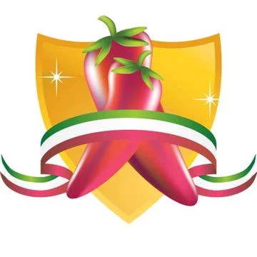 Red peppers Illustrazione stock