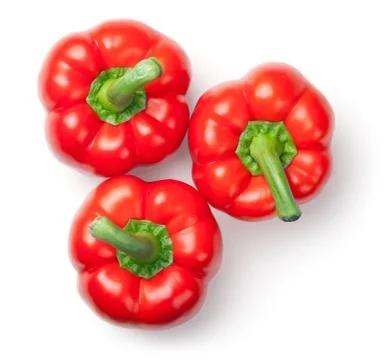 Red Peppers Isolated on White Background Stock Photos