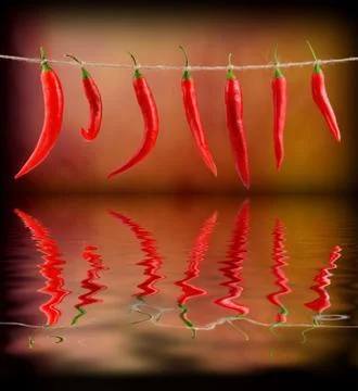 Red peppers Stock Photos