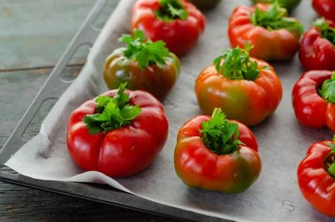 Red peppers Stock Photos