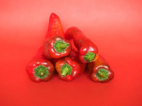 Red peppers vegetables Stock Photos