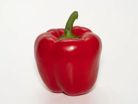 An red peppers on a white background, released Stock Photos