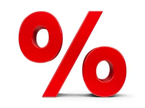 Red Percent #4 Stock Illustration