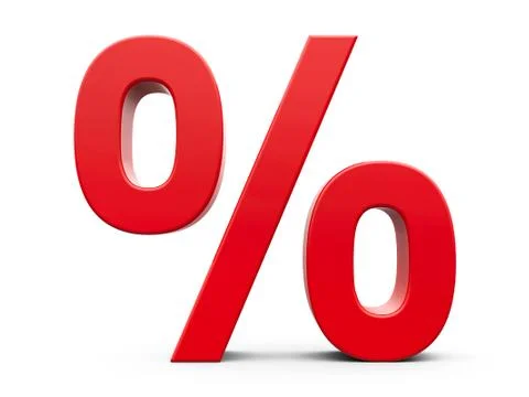 Red Percent Stock Illustration