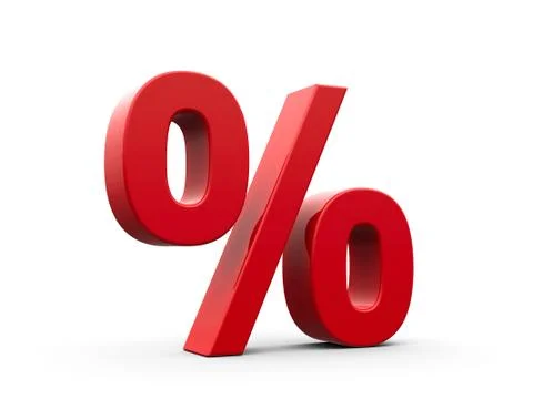 Red Percent Stock Illustration