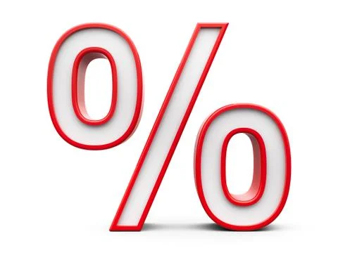 Red Percent Stock Illustration
