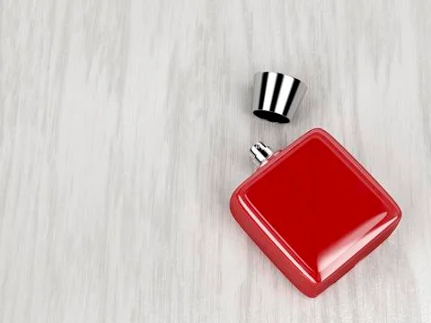 Red perfume bottle Ilustração Stock